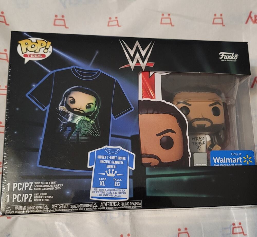 Funko Pop Tees Roman Reigns WWE Walmart Exclusive XL Head of the Table Figure